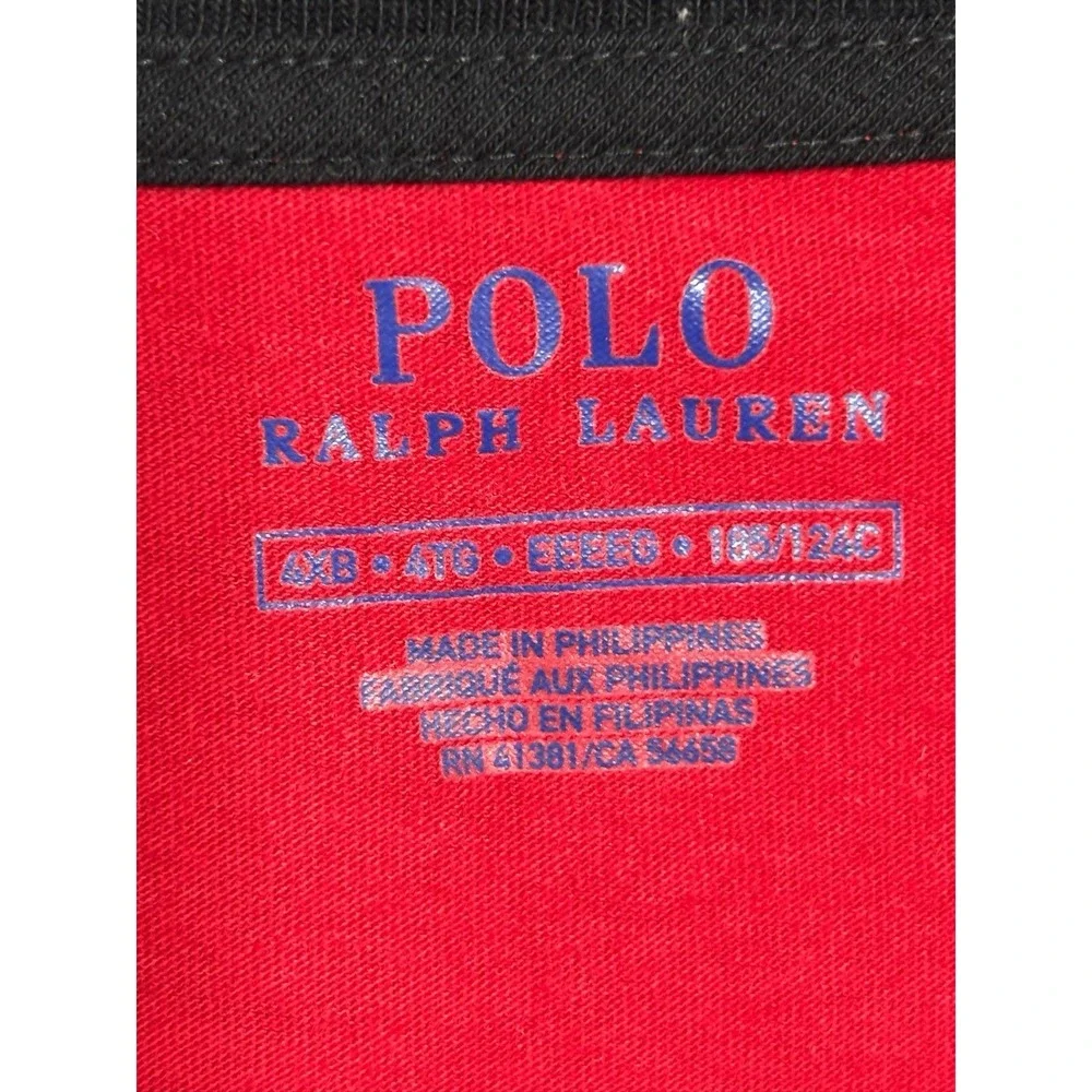 Polo Ralph Lauren men's P racing 1992 shirt size 4XB Plus Size Red Long Sleeve